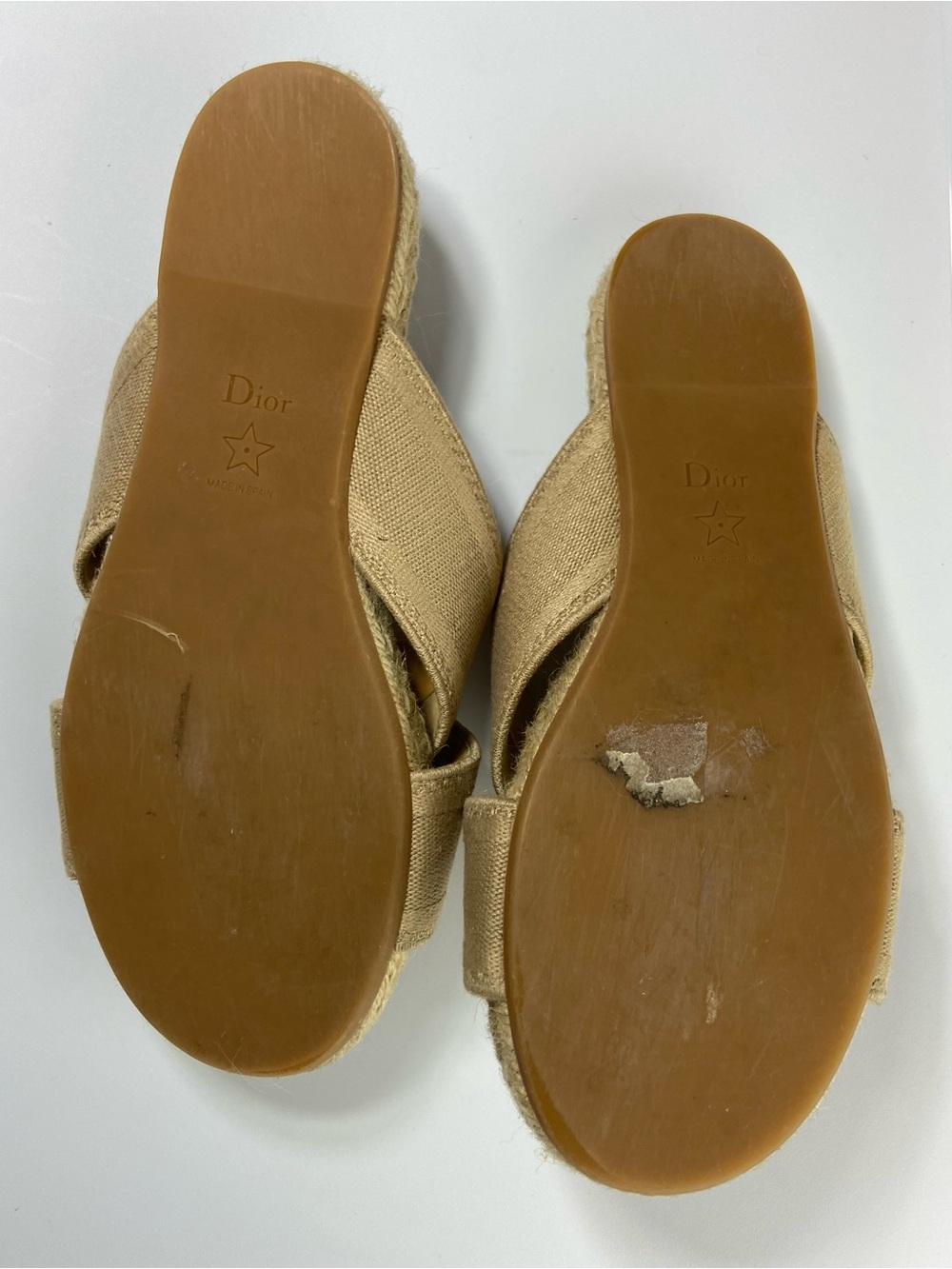 Christian Dior Granville Espadrille Slides Sandals Slides Natural 37.5/7.5 [CH] - Picture 10 of 15